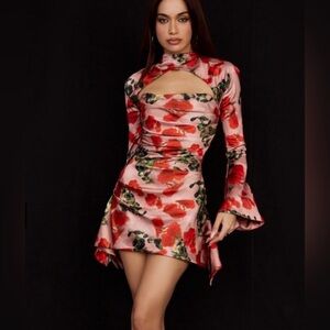 House of CB Toira Dress Rose print